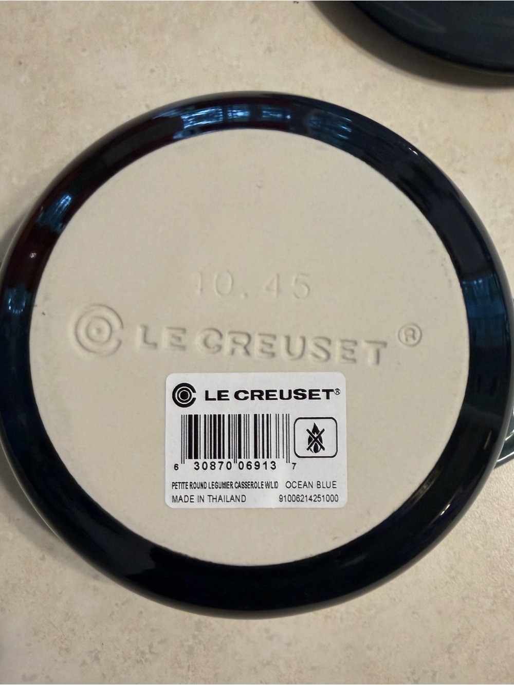 Le Creuset Petite Round Casserole Ocean Blue Very Rare NWT - Picture 5 of 7